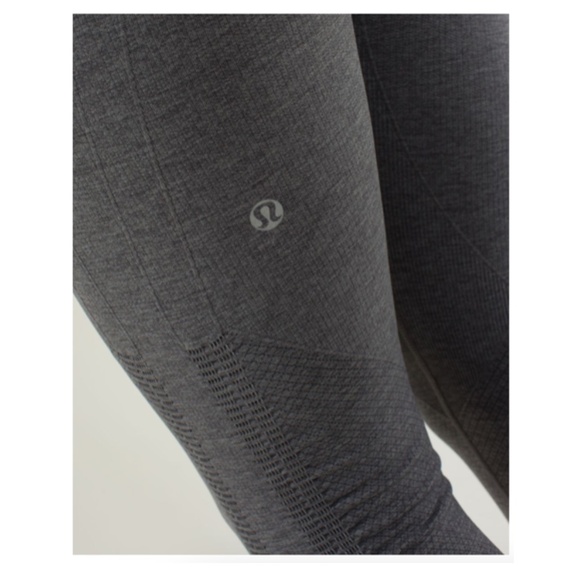 LULULEMON In The Flow Crop II Heathered Soot Light Leggings Size 6 - Picture 5 of 15